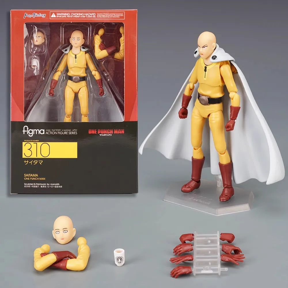 Anime Saitama One Punch Man Figma 310 PVC Action Figure Collectible Model Toys