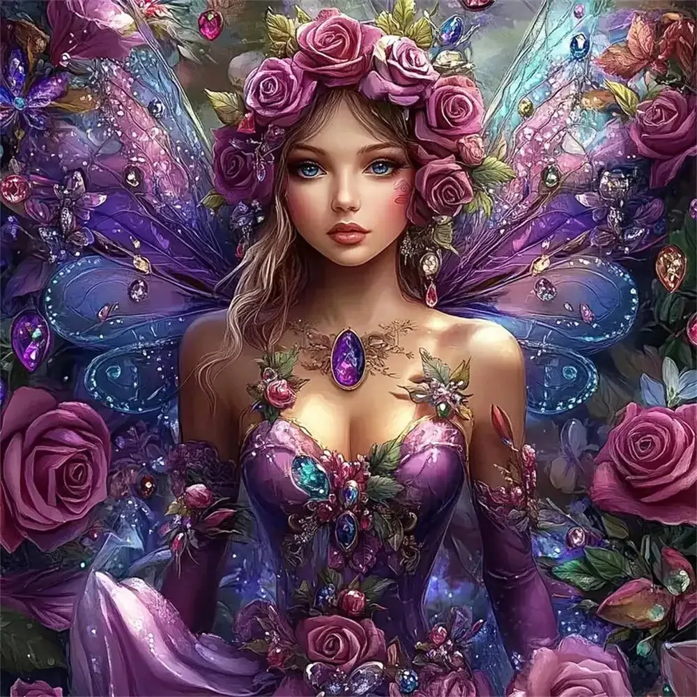 

500PCS 51X51CM Jigsaw Puzzle, Woman Butterfly Puzzle, Perfect for DIY Creative Fun with Family,Gift ,teasing Toy