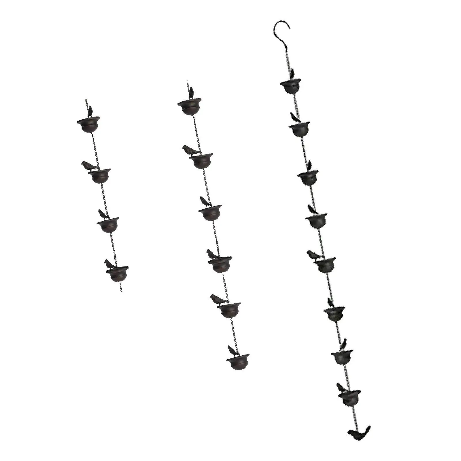 Bird Rain Chains for Gutters Decorative Bird Bath Replacement for Downspouts
