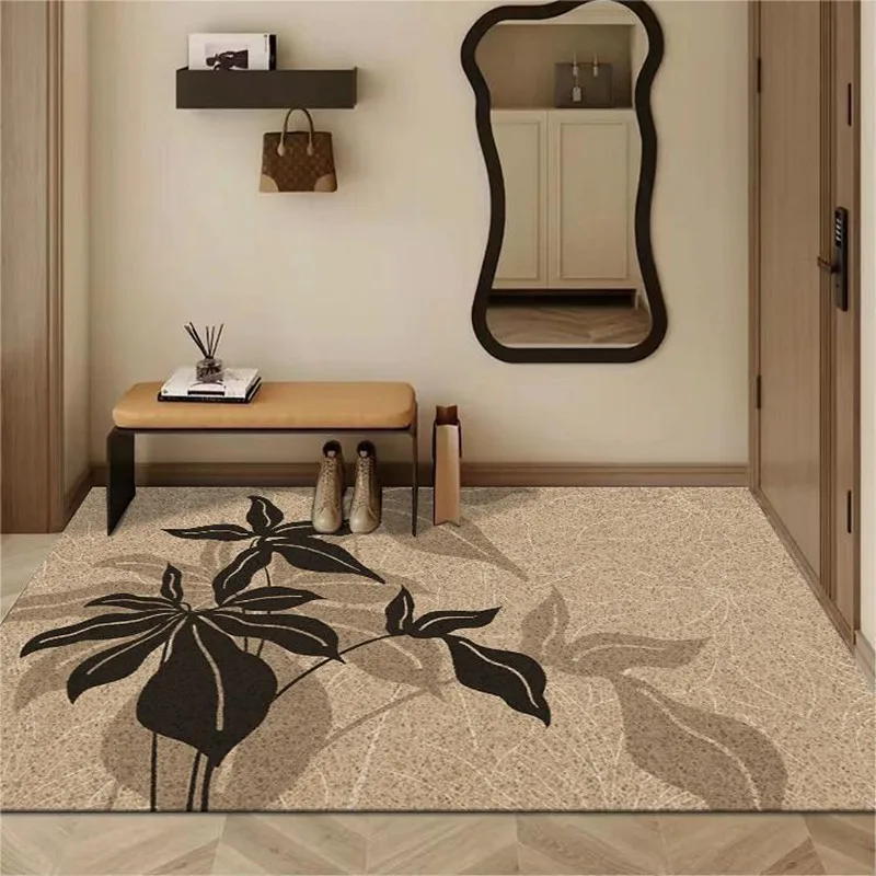 

Modern simple polyester Door mat entry mat dirt resistant non-slip mat outside door entryway silk ring carpet door