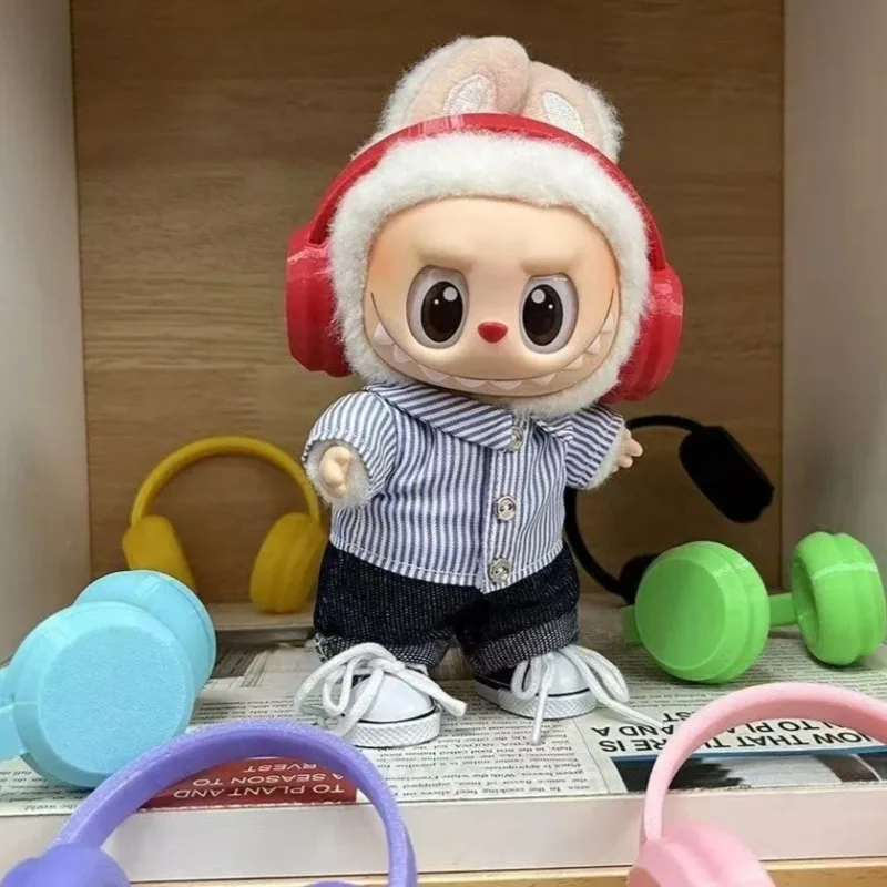 

Милые наушники для Labubu I II, мини-плюшевая кукла, гарнитура, украшение, наушники Labubu, модные аксессуары для кукол «сделай сам», подарок