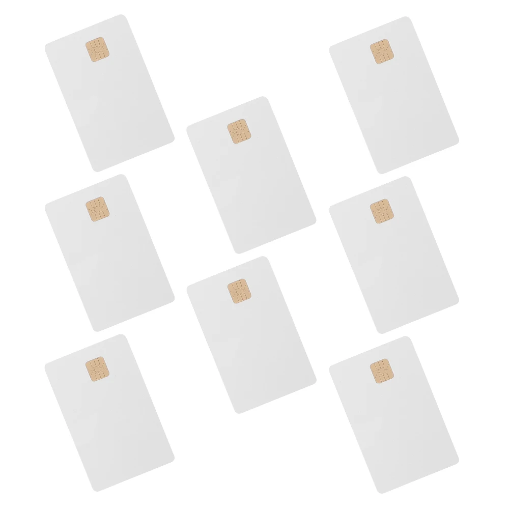 

8pcs White IC Cards 2k Memory PVC Blank Cards for Access Control Systems Waterproof Durable Lightweight Smart Card Tags