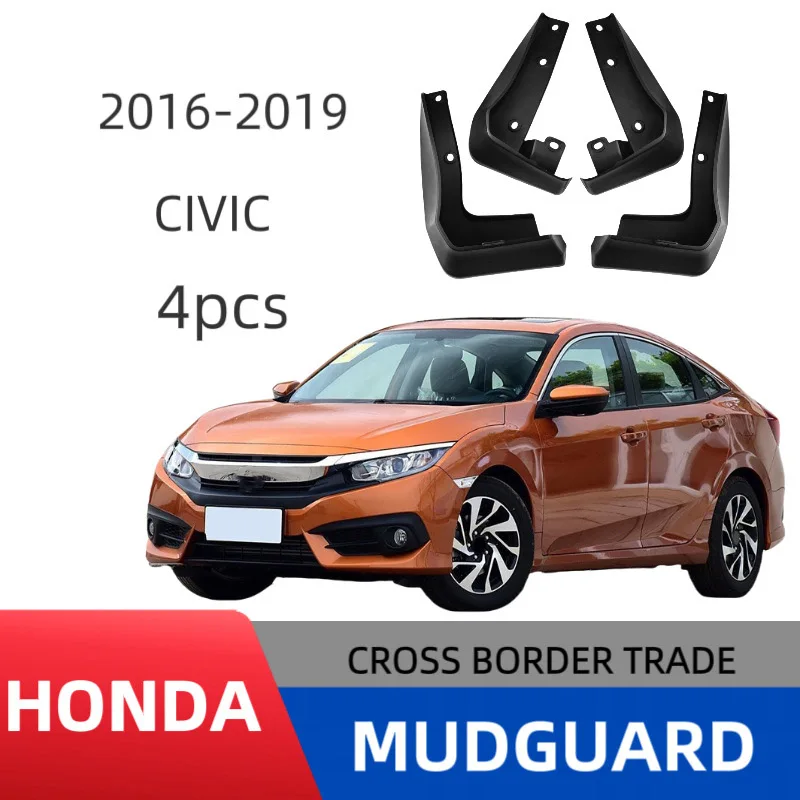 

Mudguards For 16 Honda Civic Mud Flaps Mudflap Front Rear Fender Anti-splash Mudguards Guard Splash Car Accessories