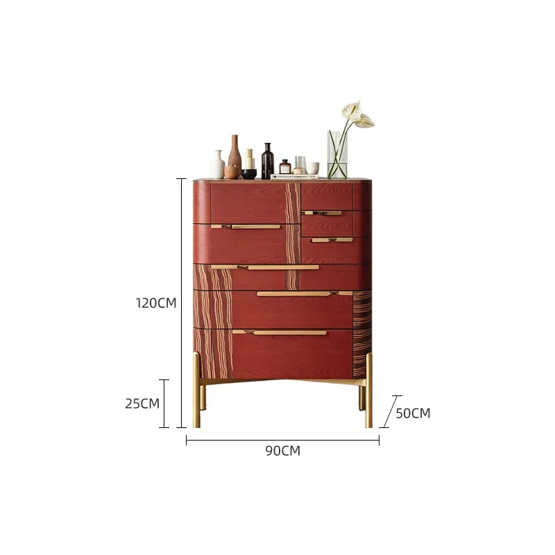 HYS light luxury chest cabinet household living room storage villa premium storage locker