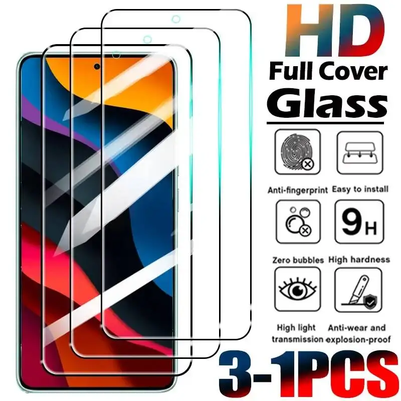 

1-3PCS Tempered Glass Screen Protector For Redmi Note Series - Compatible With 14 13 12 11 10 9 8 7 Pro Plus 5G 12S 13R 11S
