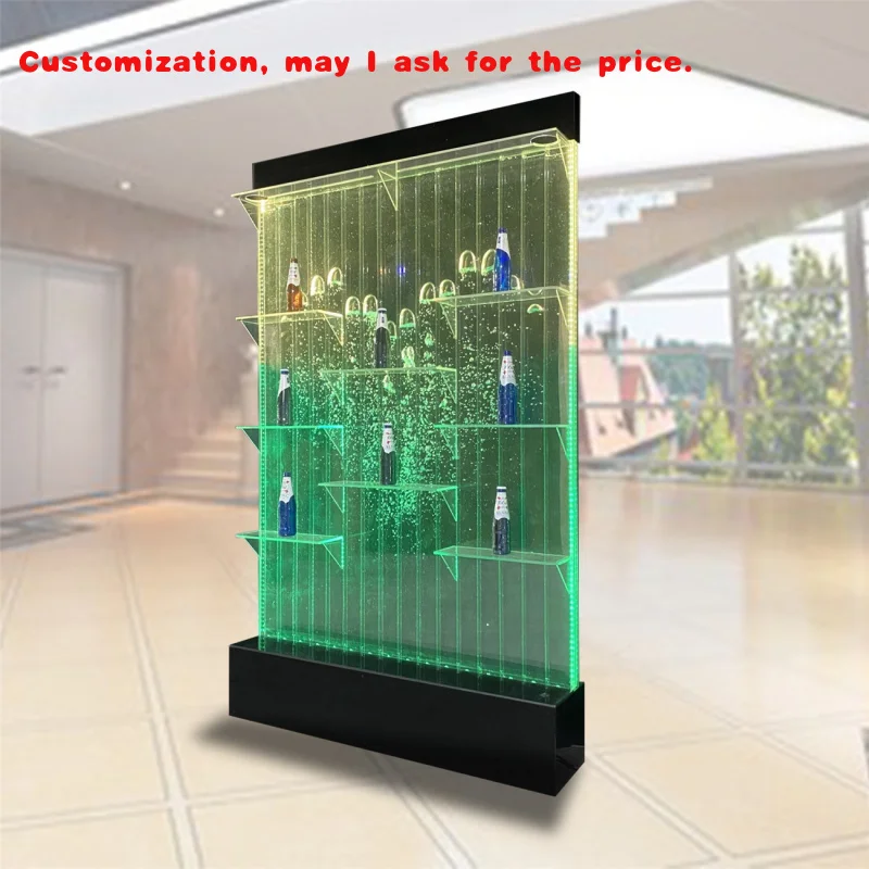 

На заказ.НОВЫЙ дизайн светодиодные акриловые светящиеся трубки с пузырьками для ночного клуба, бара, шкафа, настенный декор