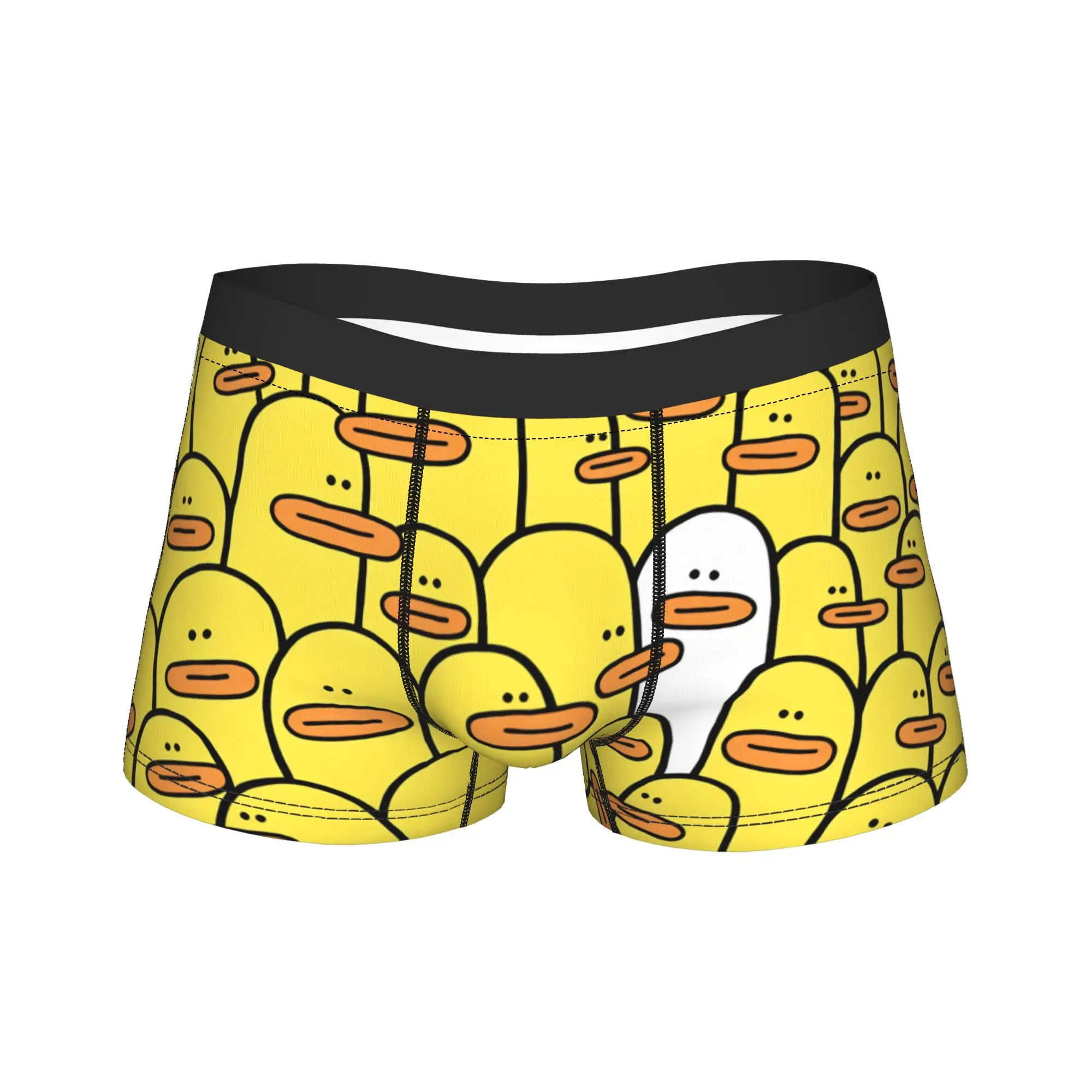 A Bunch Of Ducks That Are Standing In The Middle Boxer Shorts Pouch Underwear Printing Shorts Briefs Breathable Males Underpants