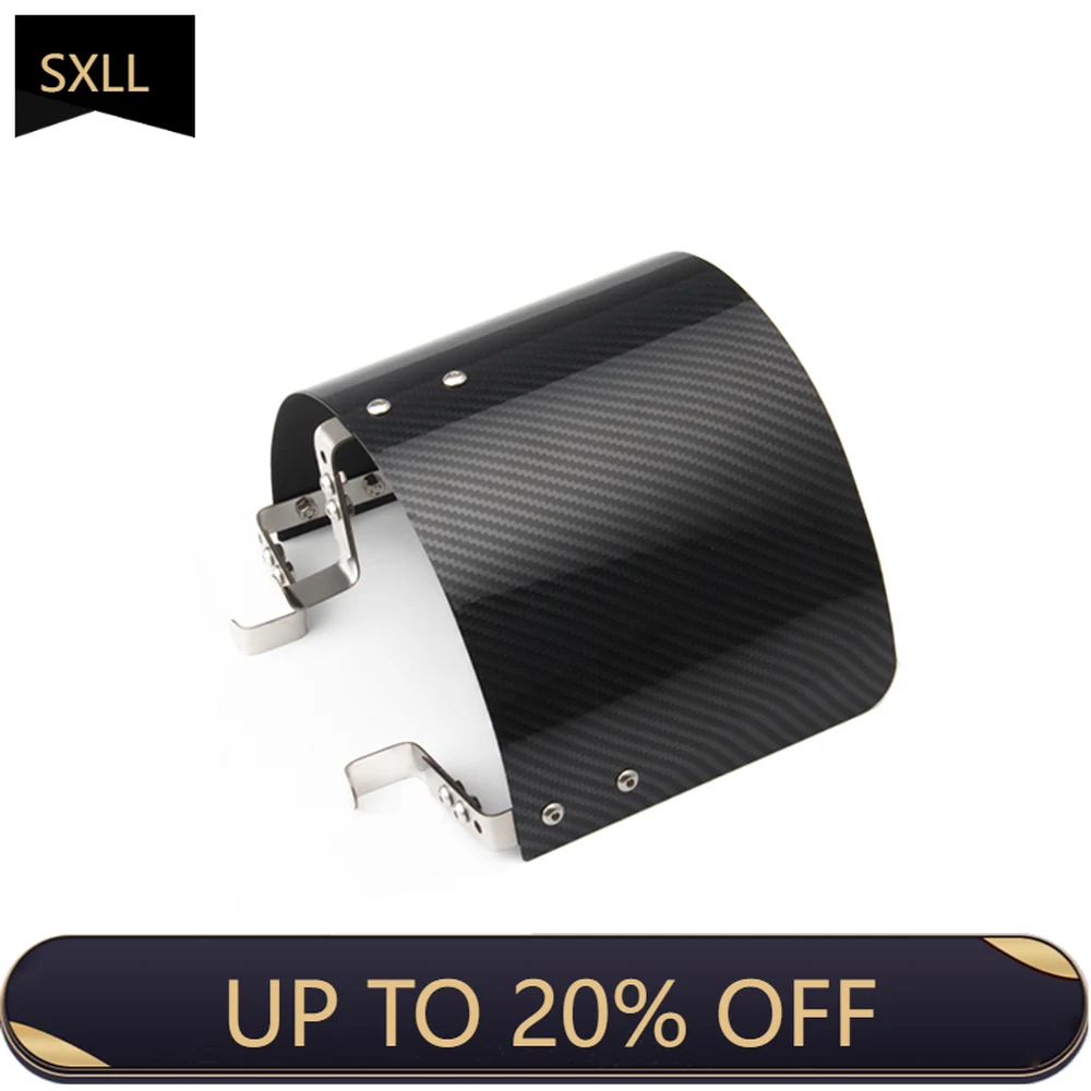

SXLL Universal 3-inch stainless steel intercooler intake filter cover carbon fiber style cone filter with heat shield