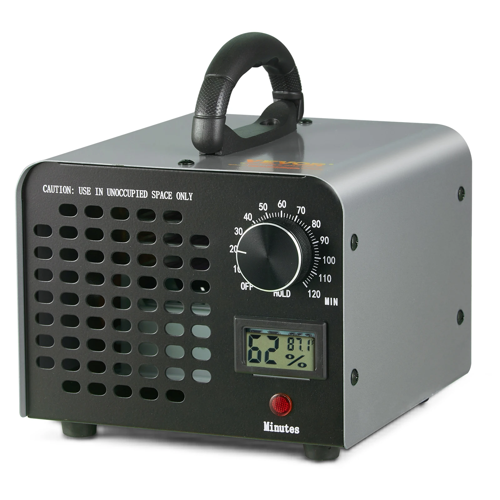 Generador de Ozono 60G AC220V, Eliminador de Olores con Temporizador de 0-120 Minutos para Habitaciones, Autos y Mascotas