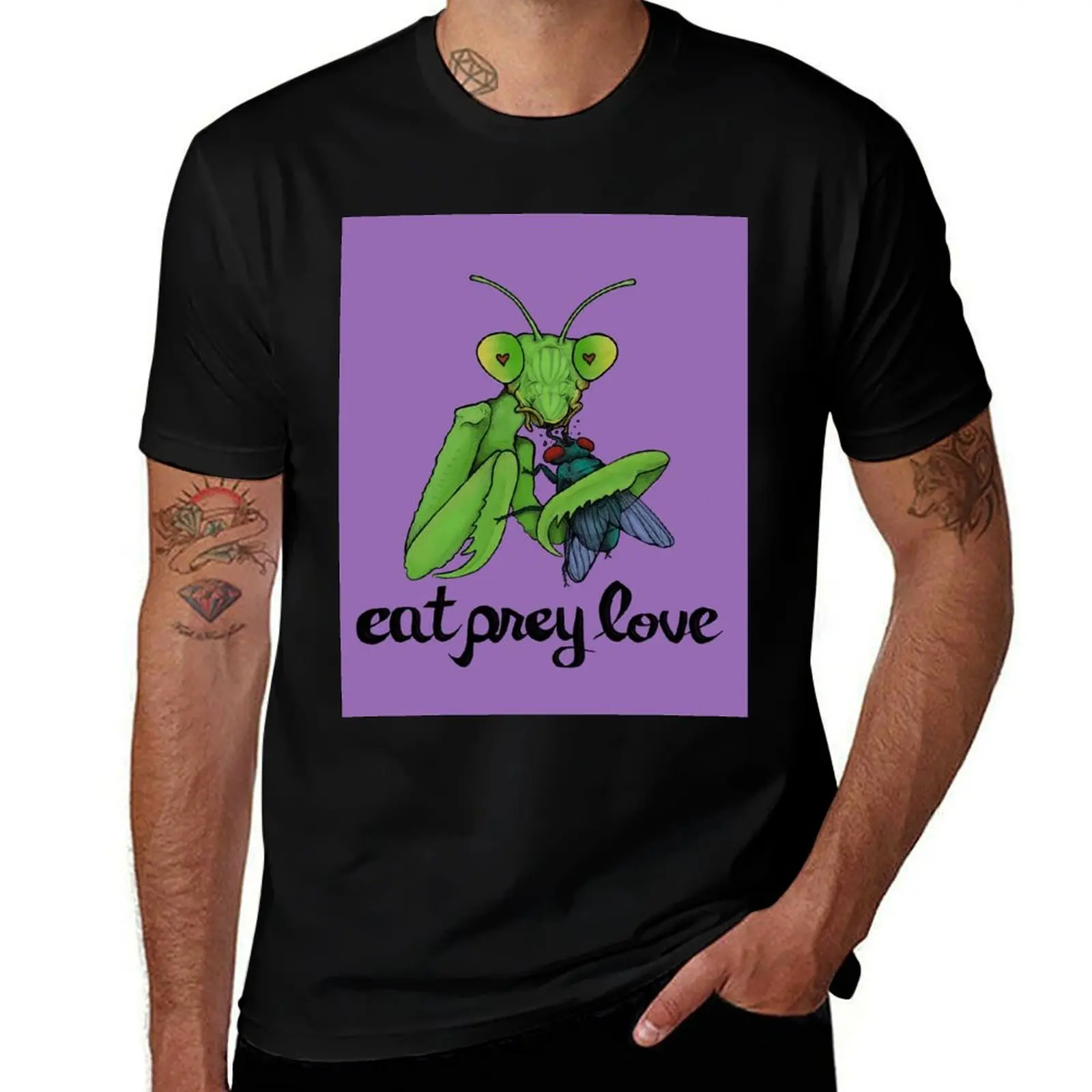

Eat Prey Love (Black Text) T-Shirt man t shirt cotton t shirt man plain