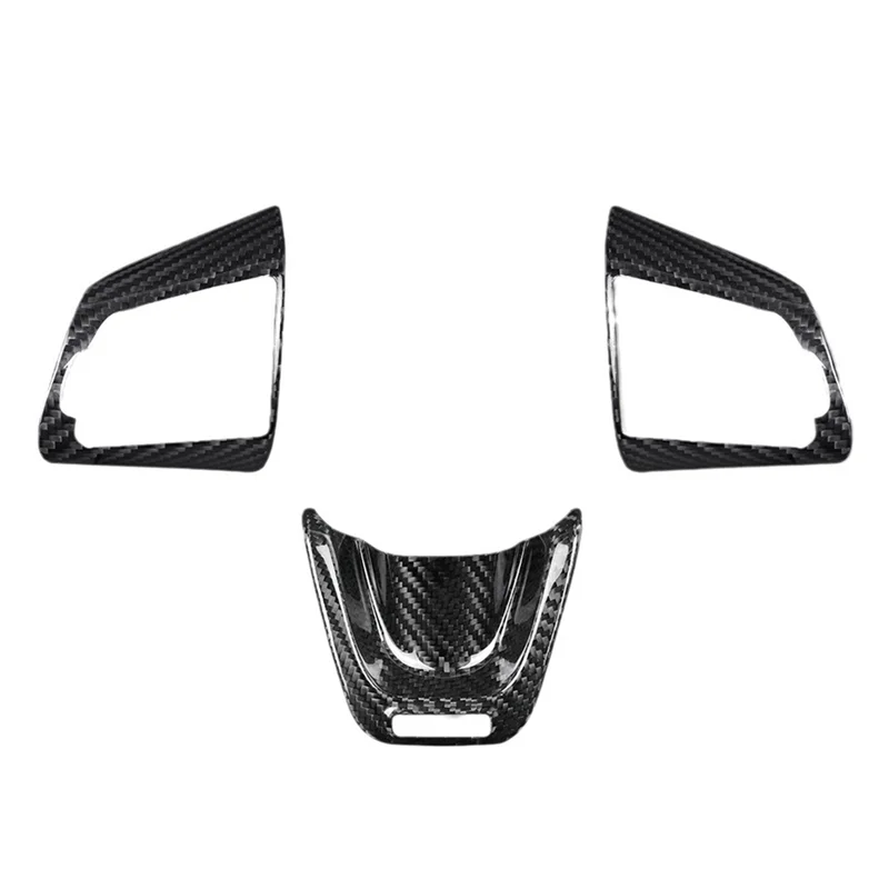 

A77Q-Carbon Fiber Steering Wheel Panel Trim For Kia Stinger 2018-2022 Control Button Frame Cap