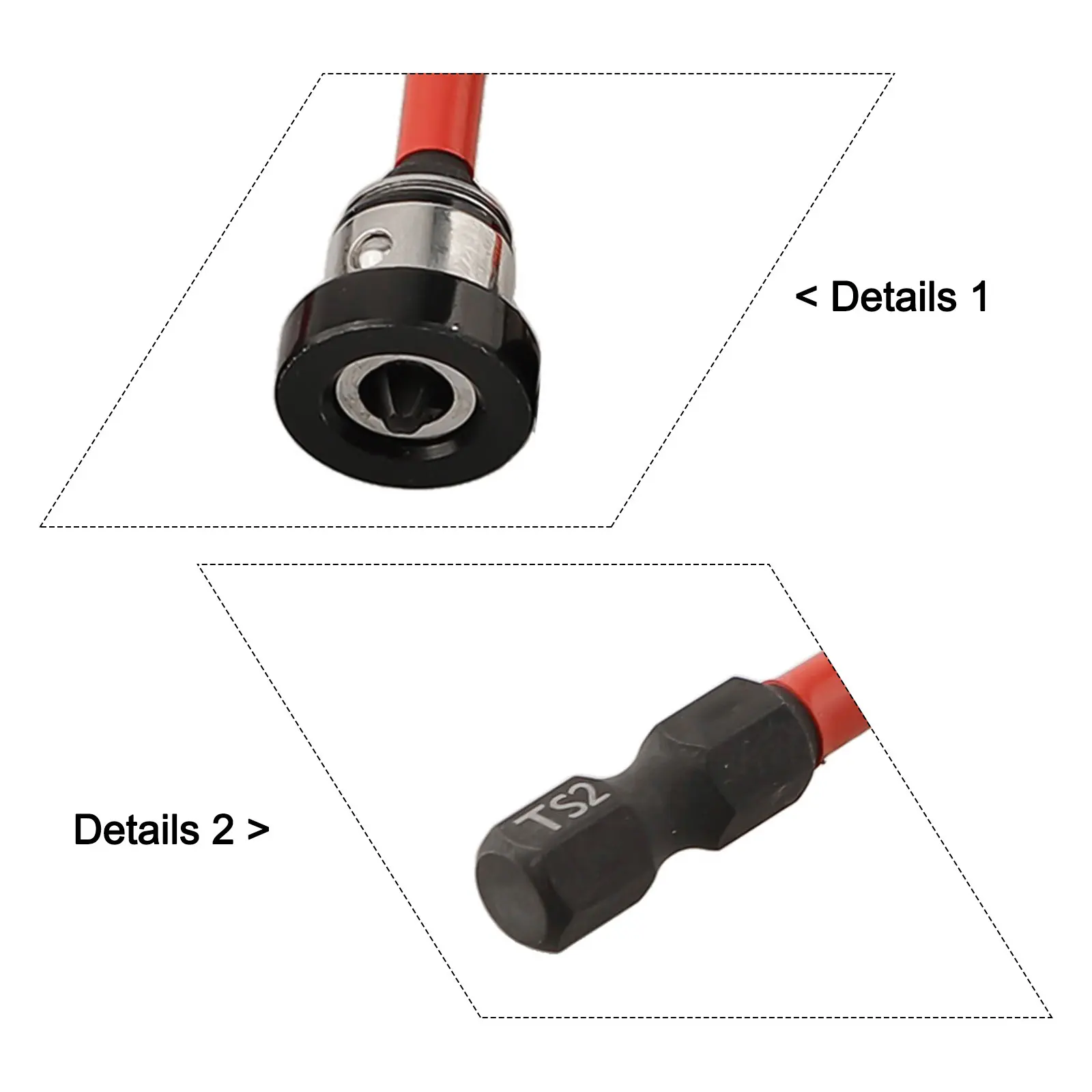 Mata bor listrik, 5 buah mata obeng pemosisian magnetik untuk pekerjaan rumah dan obeng listrik