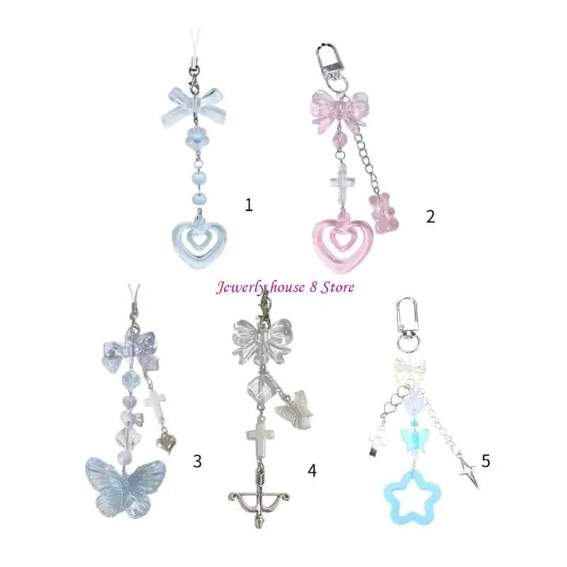 من المألوف Keycord الهاتف قلادة بطاقة كتاب قلادة جميلة مفتاح الحبل #3