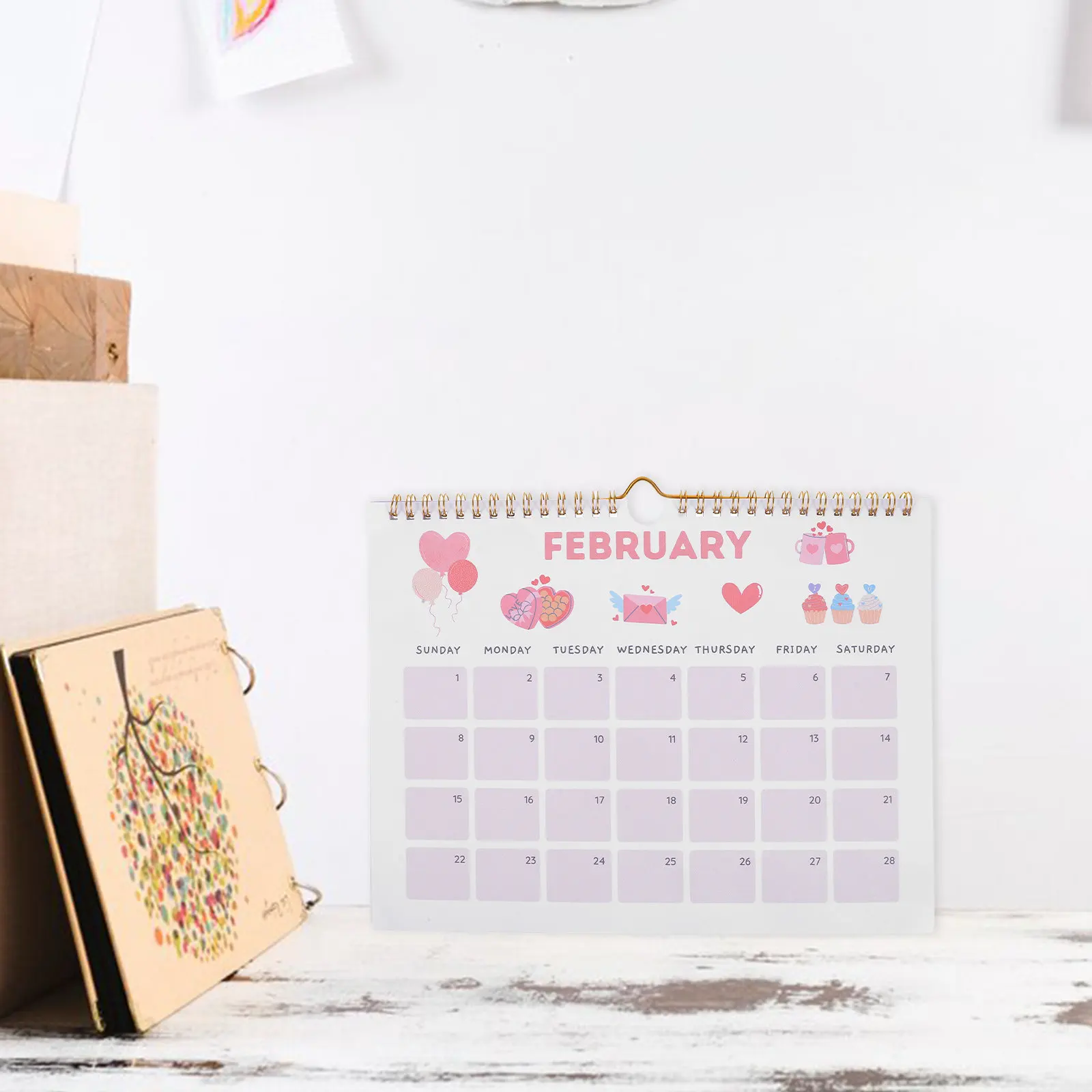 

2026 Wall Calendar Minimalist Design Coil Bound Monthly Planner for Home Office Kitchen Family Organization English Layout