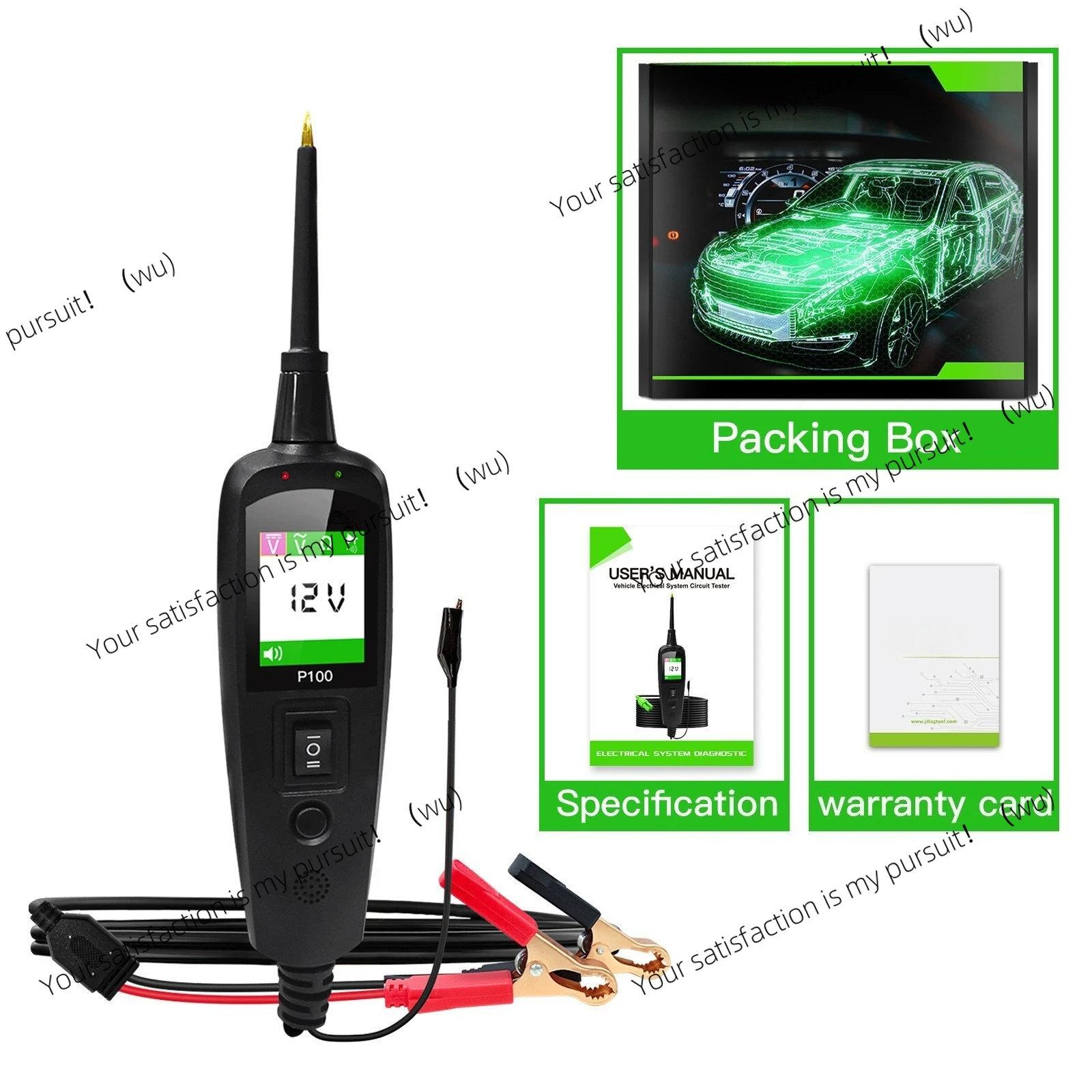 

10-Meter wire automotive circuit battery detector automotive circuit fault detection dimension