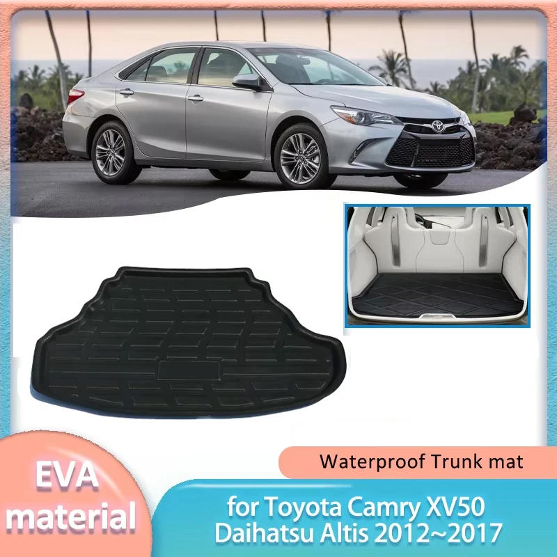 

Для Toyota Camry XV50 Daihatsu Altis 2012 ~ 2017, 2013 2014 2015 2016 коврик в багажник автомобиля, коврик для багажника, напольный коврик, водонепроницаемый чехол, часть аксессуаров