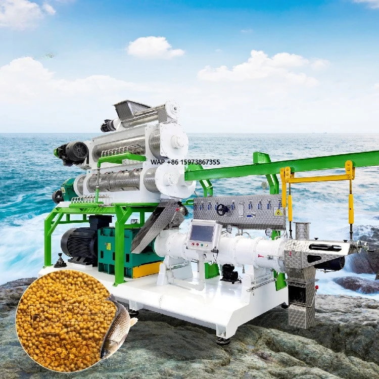 

RICHI Fish Pellet Machine Floating Fish Feed CE Certified 3-4t/h Tilapia Catfish Carp Floating Fish Pellet Making Machine