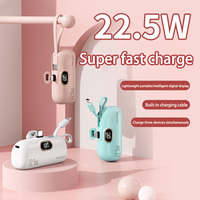 30000mAh Power Bank Mini Portable Capsule Mobile Power Supply Emergency External Battery Fast Charger For Type-c iPhone Samsung