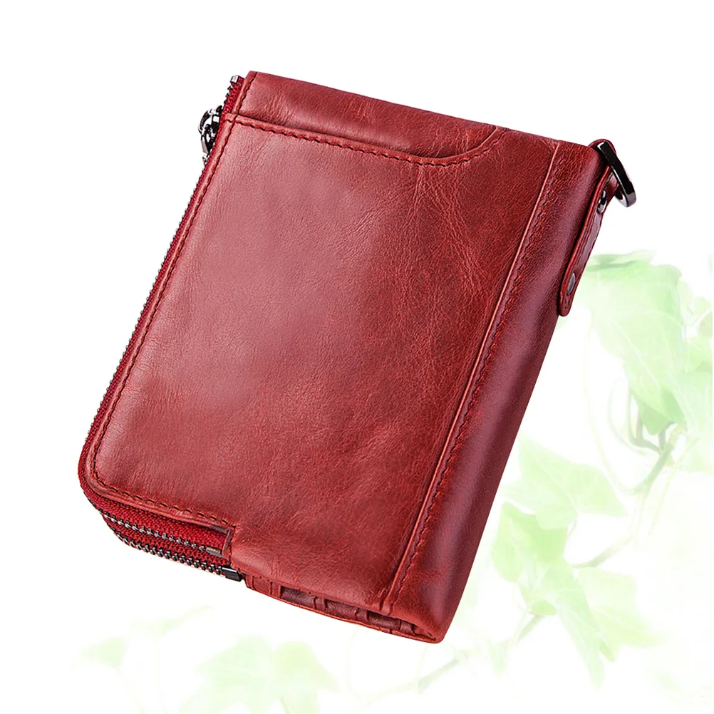 

Men Red Anti-Theft Rfid Wallet Slim Credit Holder Male Coin Purse Stylish Design Clutch Bag Men Long Clutch Bag