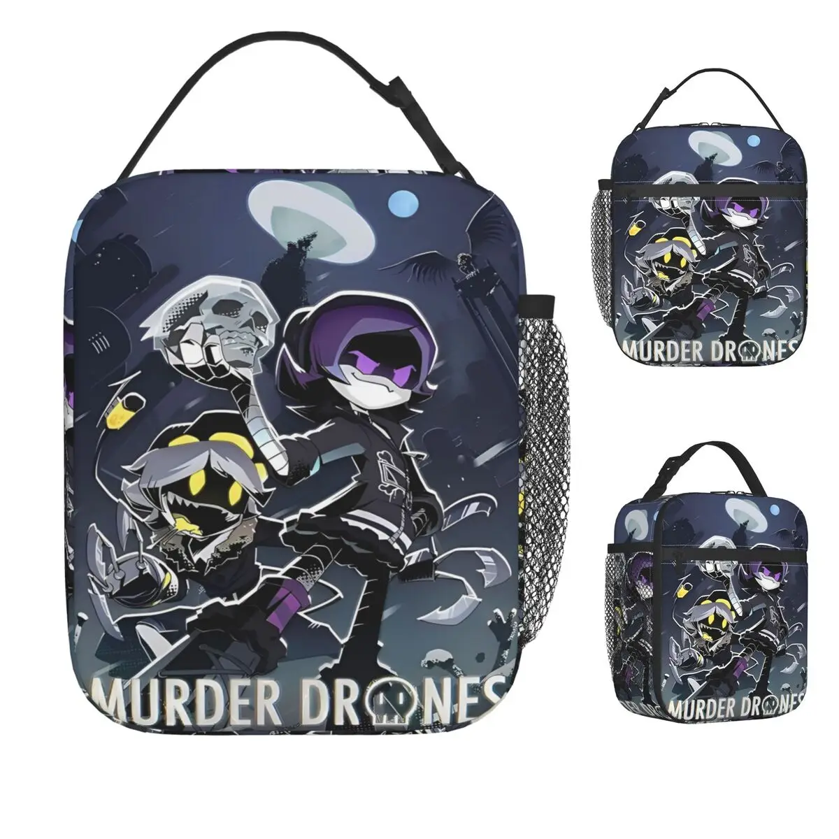 

Anime Murder Drones Lunch Bag For Men Lunch Box Casual Work Cooler Bag Portable Oxford Thermal Tote Handbags
