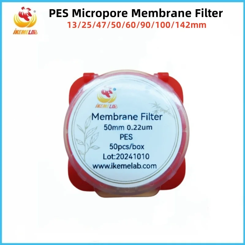 

WEIAI 13/25/47/50/60/90/100/142mm Laboratory PES Microporous Membrane Polyethersulfone Circular Membrane Filter Acetate 0.22um