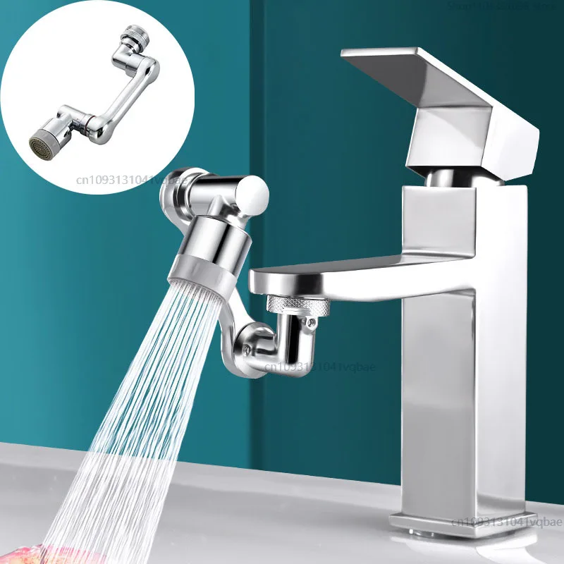 

Universal 1080° Rotation Faucet Aerator Mixer Bubbler Water Tap Nozzle Faucets Extender Sprayer Head Kitchen Robot Arm Extension