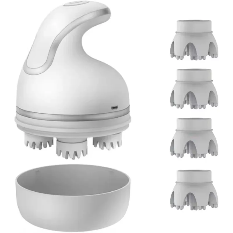 Cat Smart Automatic Silicone Rechargeable Electric Machine Scalp 3D Head Hair Massager Cat Head Face Massage - view 5