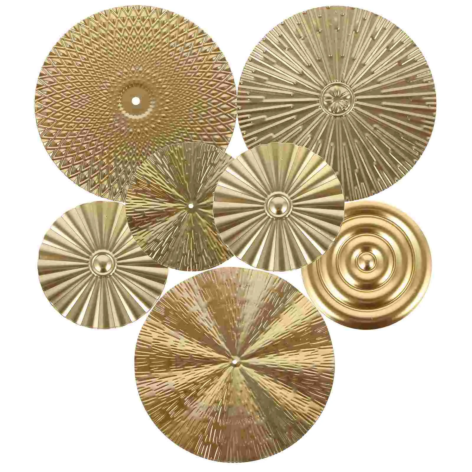 

Golden Disc Wall Hanging Decor for Living Room Bathroom Accessories Toy Decorations Wicker