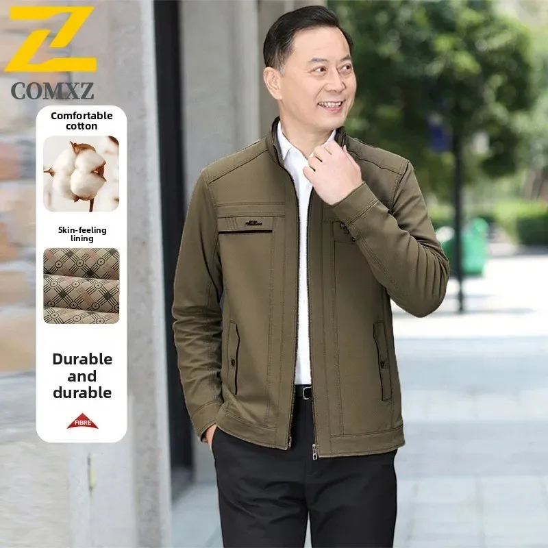 

EIAO Spring Autumn Men's Baseball Jacket Windproof Waterproof Business Casual Coat Versatile Top for Stylish Outerwear New 2025
