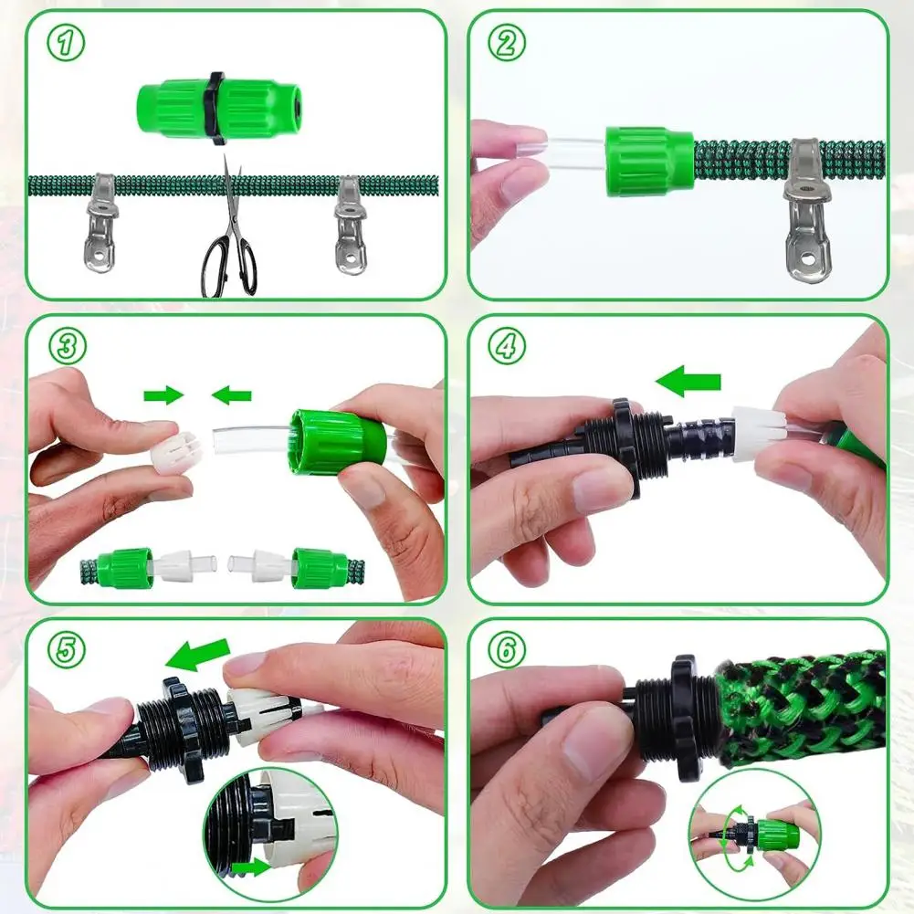 

3/4 Inch Hose Connector Easy Fix Expandable Garden Hose Repair Kit Durable Simple Installation for Most Hose Water Pipe User