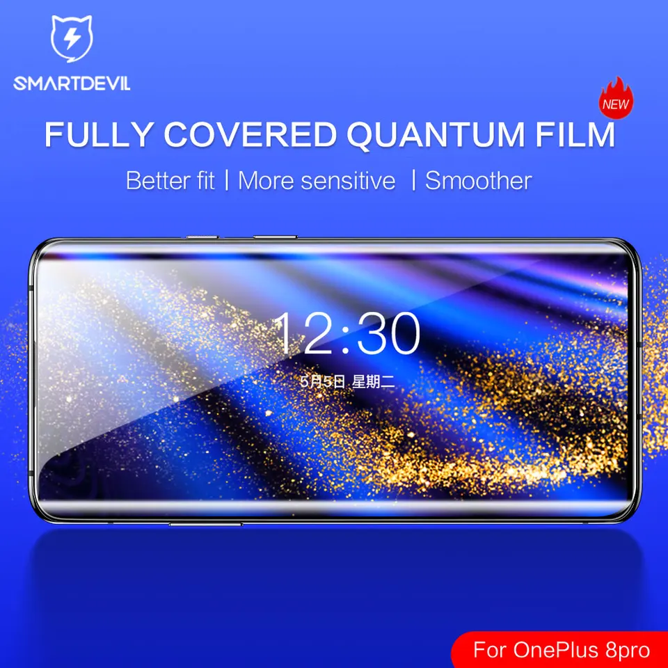 SmartDevil Protector de Pantalla para OnePlus 13 12 11 ACE5 Película Protectora Suave para OnePlus 10 9 Cobertura Completa Pegado Completo HD Película de Hidrogel 2