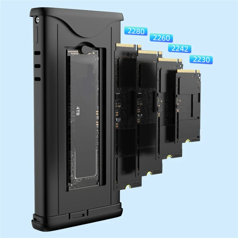 

Турбовентилятор 40 Гбит/с SSD Корпус жесткого диска Мощное рассеивание тепла M. 2 NVME Двойной протокол USB4.0 Корпус привода