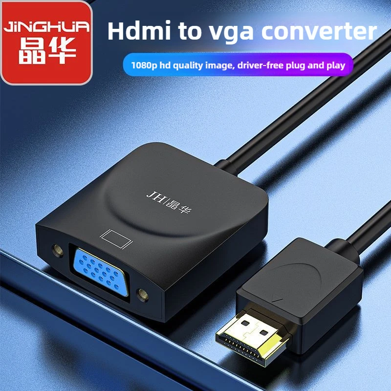 HDMI To VGA Converter with Audio, Gold-Plated Connectors, External USB Power, for PC Laptop Projector, Hot Sale