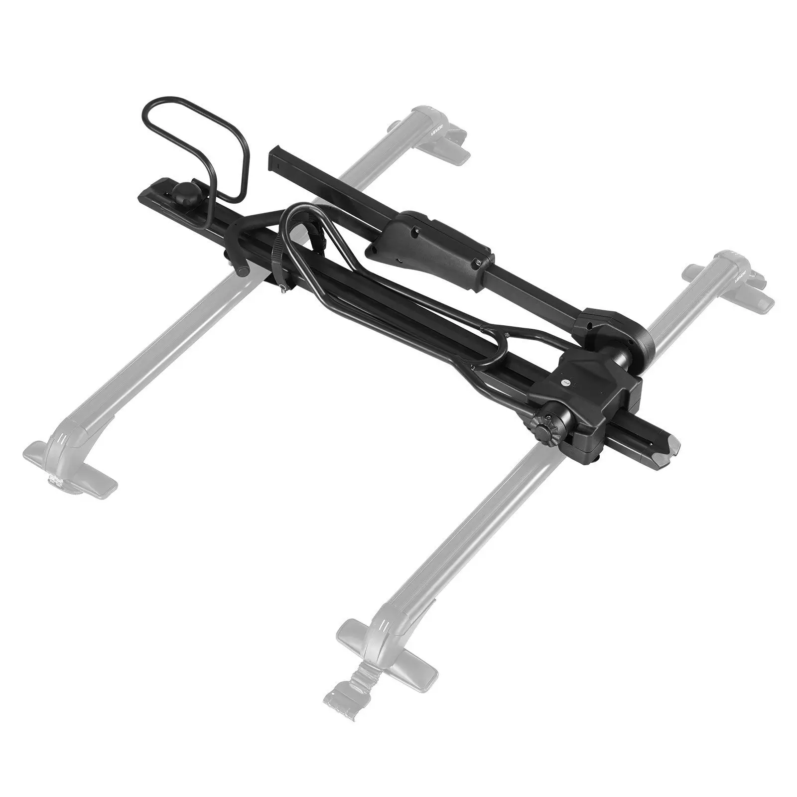 Heavy Duty Folding Roof Top Bike Rack Steel Upright Mount For Car Bicycle Carrier Above 100kg Loading Capacity