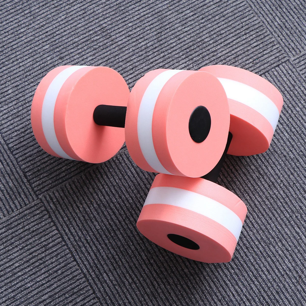 

2PCS Aquatic Exercise Dumbells EVA Water Barbells Hand Bar For Water Resistance Aerobics (Pink) water dumbbells