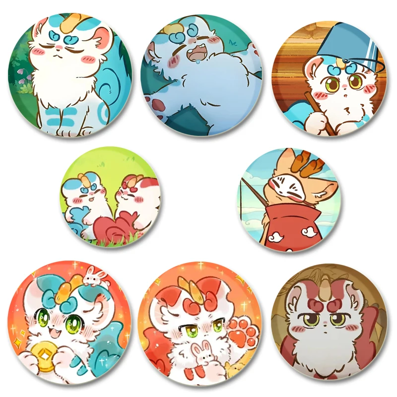 Broche de bêtes fabuleuses, 58mm, accessoires de bijoux à la mode, Badge de Cosplay de dessin animé pour vêtements, sac à dos, cadeaux de décoration