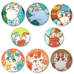 58mm Anime Fabulous Beasts Brooch Pins Fashion Jewelry Accessories Cartoon Cosplay Badge for Clothes Backpack Decoration Gifts
