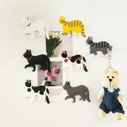 Walking Cat Creative Cartoon Cute Magnetic Suction Hook, Refrigerator Fridge Magnet With Hooks Auxiliary Hooks Home Storage