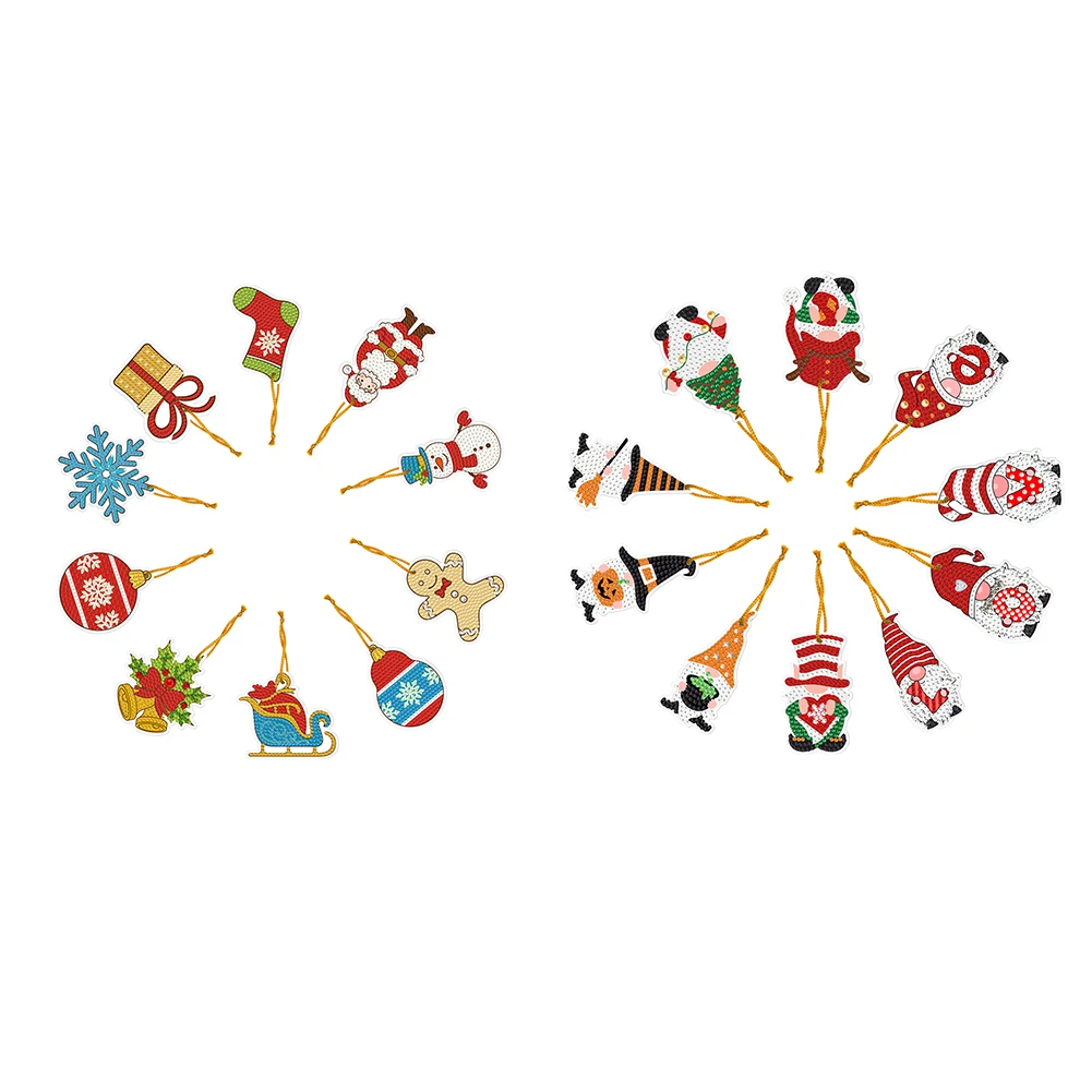 

Christmas Creative Diamond Mosaic Pendant Hanging Crafts Christmas Ornaments Home Indoor Table Fireplace Decoration