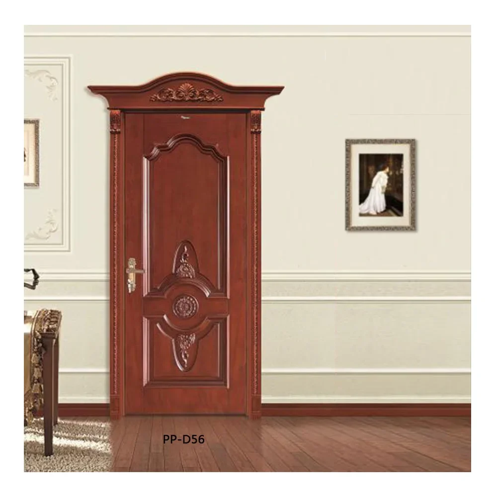 Classic style deep carved door design main entrance solid wood doors