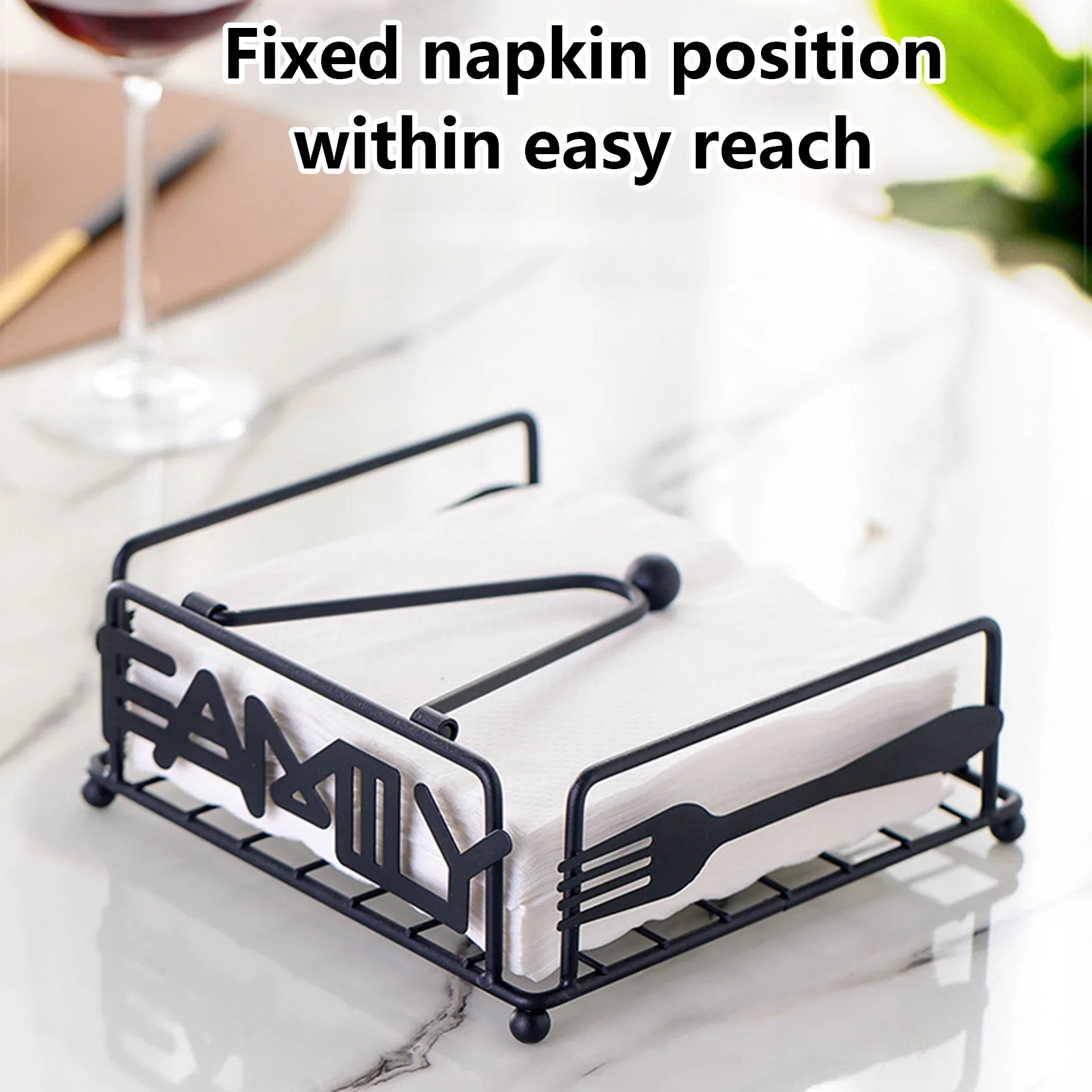 

Desktop Napkin Organizer Rack Nordic Style Wrought Iron Napkin Holder For Dining Room Desktop Napkin Rack Household Storing Rack
