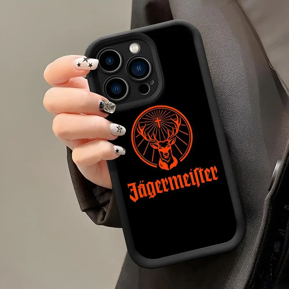 Jagermeister شعار جراب هاتف آيفون 16 15 13 12 14 Puls Max Mini Pro زاوية العين سلم لينة غطاء الهاتف الذكي من البولي يوريثان #5