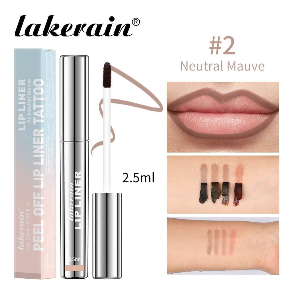 Waterdichte Lip Liner Peel Off Tattoo Lipgloss Waterdichte Langdurige Matte Lip Tint Bruine Contour Afscheur Lippen Vlek Cosmetische