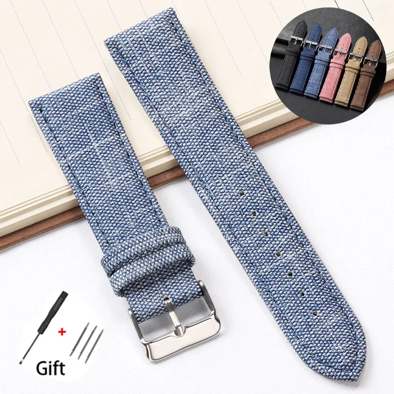 화웨이 Gt2/3 용 나일론 시계 밴드, 스트랩 데님 패턴 팔찌, 소프트 스포츠 범용 손목 밴드, 10mm, 12mm, 14mm, 16mm, 18mm, 20mm, 22mm