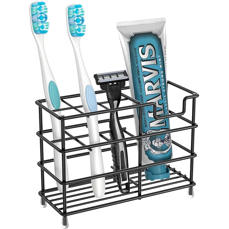 

Toothbrush Holder Stainless Steel Bathroom Electric Toothbrush Holder Toothpaste Holder Organizer Stand Caddy JT397