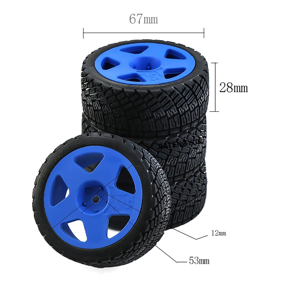 RC Car Wheels Tire For 1:10 TRAXXAS HSP HPI Kyosho Tamiya RCFans WRC TT02 TT021 XV01 Drift Competition Upgrade Tires