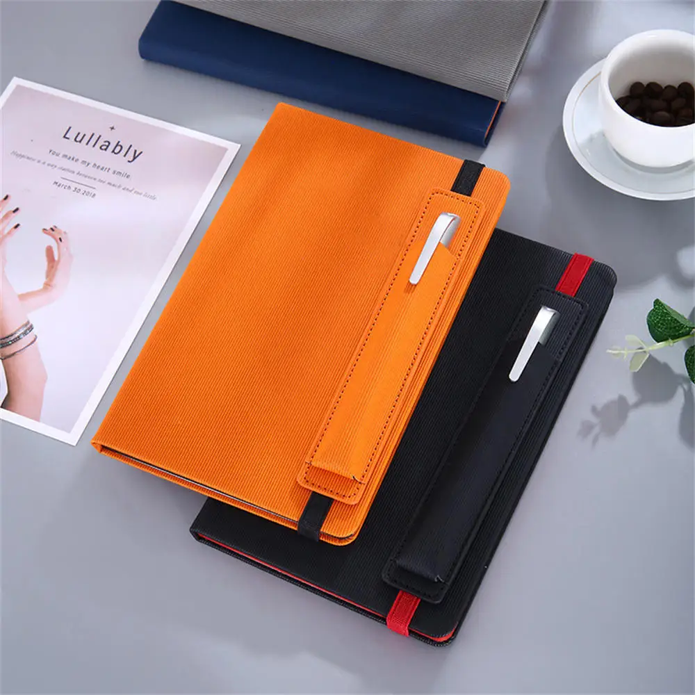 A5 Elastic Strap Notebooks Journals Diary Planner Notepad Insert Pen Students Note Book Sketchbook Stationery School Supplies