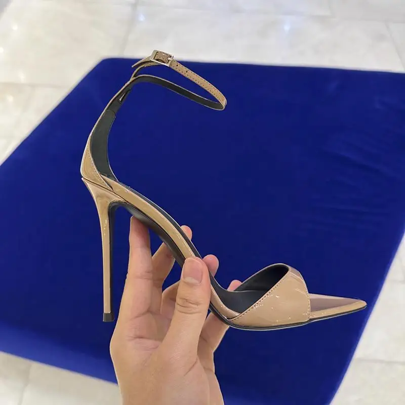 pointed-toe-high-heels-thin-heel-2025-new-painted-leather-open-toe-sexy-nude-strap-sandals-women-elegance-simple-low-heel