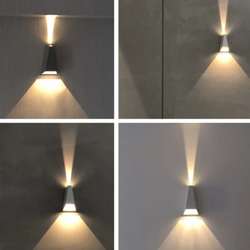 Modern LED Waterproof Up Down Wall Lamp Outdoor and Indoor Wall Light Courtyard Porch Corridor Bedroom Wall Sconce AC85-265