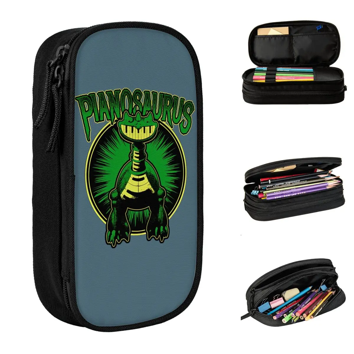

Justice For Pianosaurus Piano Dinosaur Pencil Case Zipper Pen Box Kids Kawaii College School Pencil Cases Supplies
